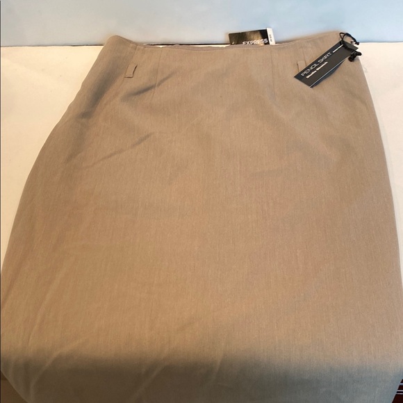 NWT Express Light Brown/Tan Pencil Skirt - Picture 1 of 9